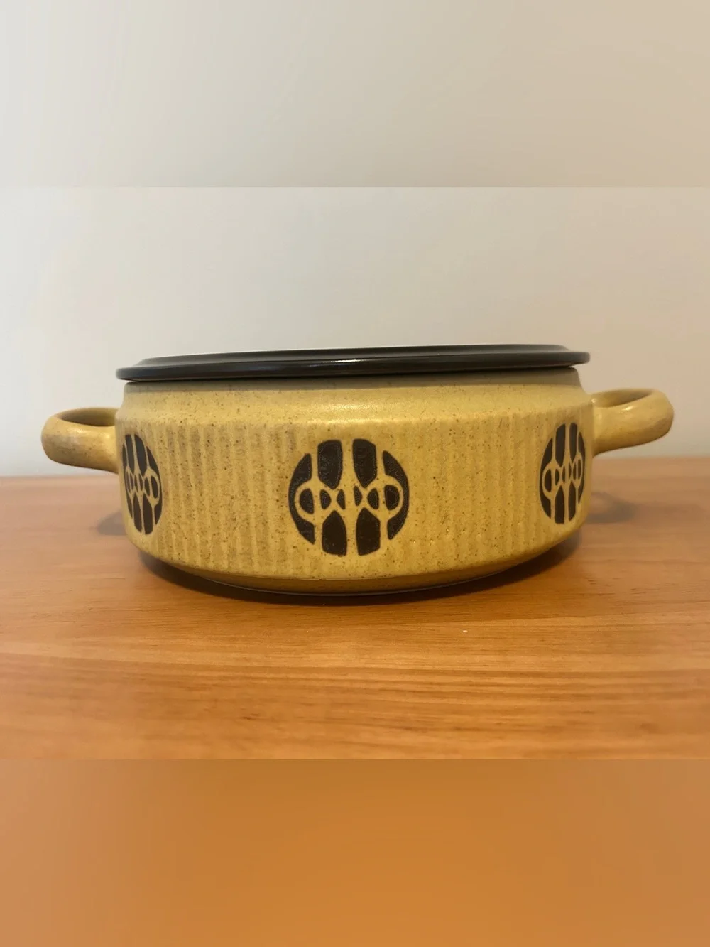 Vintage Flame Frost Cooker Casserole Dish w/Lid